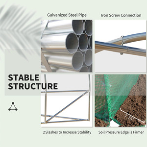 Groworld <span class=keywords><strong>Petit</strong></span> <span class=keywords><strong>tunnel</strong></span> de <span class=keywords><strong>jardin</strong></span> en polyéthylène <span class=keywords><strong>pour</strong></span> serre en plastique facile à assembler <span class=keywords><strong>pour</strong></span> la croissance efficace des plantes potagères Cadre en métal - Product Image 3