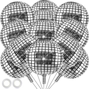 Cho Tùy Chỉnh 22 "Bạc Chrome 4D Lá Bóng Bay 6 cái/bộ Lớn <span class=keywords><strong>Disco</strong></span> Bóng Cho Đám Cưới Và Các Bên - Product Image 2