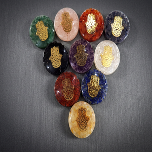 Dôme d'orgone en améthyste fait main, symbole Arbre de Vie, artisanat en pierres semi-précieuses pour la guérison Reiki - Product Image 3