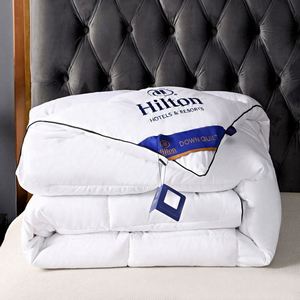 Hilton Handmade Eco-Friendly Breathable Full-Size All-Season Hotel Comforter Quilted Polyester Microfiber Printed Home Bed <b>Quilt</b> - Product Image 6