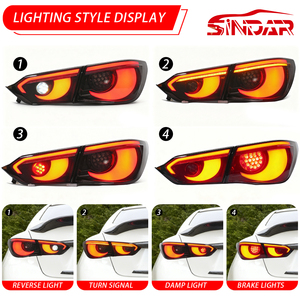 Conjunto de Luces Traseras LED Animadas SINDAR para Infiniti Q50 2013-2017, LHD + RHD, Personalizables, Estilo Ojo de Halcón, Nuevas - Product Image 4