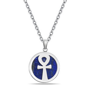 عنخ قلادة للرجال والنساء ، الفولاذ المقاوم للصدأ المصري سلسلة القلائد للرجال قلادة هدية المجوهرات للرجال - Product Image 2