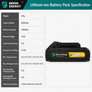 18V 2.0AH 4.0AH Lithium-ion accu voor elektrische gereedschappen, vervangende accu BL1820 BL1830 BL1840 BL1850 BL1860 voor draadloze elektrische gereedschappen - Product Image 3