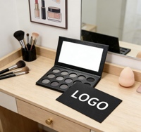 Boîtier vide pour fards à paupières minéraux à 12 compartiments avec finition mate, options de logo personnalisé et de personnalisation DIY - Palette de maquillage marque privée