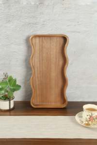 Plateau de service à motif de grain de bois naturel Sanhui avec planche à thé rectangulaire artisanale pour table basse à manger <span class=keywords><strong>Eoom</strong></span> - Product Image 4