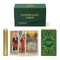 Cartes Oracle de haute qualité écologiques pour débutants, jeu de tarot personnalisé avec 78 cartes embossées et guide