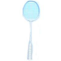 Raquette de badminton haut de gamme à haute tension avec manche en carbone absorbant les chocs, fabriquée en matériau composite de nano-carbone avancé