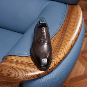 Zapatos Oxford de Punta Puntiaguda para Hombre, Estilo Retro Europeo-Americano, para Oficina, Carrera y Fiestas, Transpirables, Ligeros, con Suela de Goma Antideslizante - Product Image 3