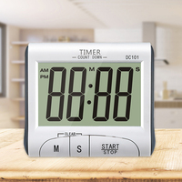 Grosir Pabrik Alarm waktu keras Digital magnetik timer dapur untuk memasak Logo disesuaikan tampilan LCD modis dapur rumah