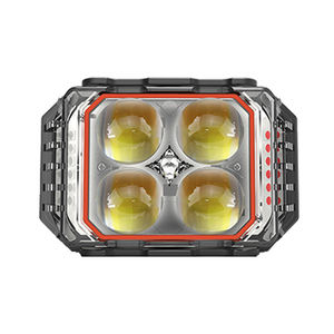 Luces de Trabajo para Auto, Faros Delanteros LED de Doble Fila con 4 Perlas LED de Alta Potencia, Efecto de Iluminación Secuencial Izquierda-Derecha, Luz Delantera LED - Product Image 1