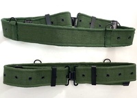 Ceinture de haute qualité 55mm couleur verte 100% coton ou PP avec trous et 22 oeillets