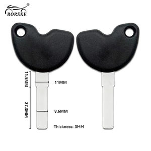 Accesorio de repuesto para motocicleta, llave de Motocicleta sin cortar en blanco, longitud de 38mm, llave de embrión con Chip para VESPA Sprint Primavera 150 - Product Image 6