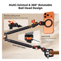 K&F Concept TQ52 22 Inch Magic Gloves Arm Clamp Kit Overhead Desk Camera Mount untuk Ponsel dan Kamera Aksi