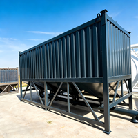 Silo de stockage horizontal en ciment avec conception multi-compartiments pour ligne d'alimentation de poudre en centrale de malaxage