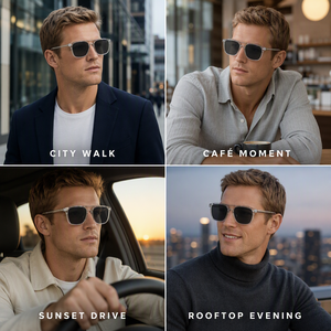 <span class=keywords><strong>Gafas</strong></span> de Sol Cuadradas Polarizadas de Acetato para Hombre y Mujer, Estilo Piloto, UV400, para Conducir al Aire Libre, Moda Retro, Montura Gruesa, <span class=keywords><strong>Gafas</strong></span> de Sol de Diseñador - Product Image 3