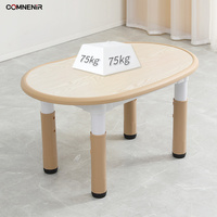 Hauteur réglable 4 places en plastique école bureau chaise ensemble enfant en bas âge meubles pour 2-10 ans préscolaire chambre à manger/cuisine utiliser garçons