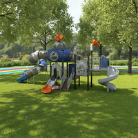 Ensemble d'équipements de jeu pour enfants en acier pour parc d'aventure extérieur, idéal pour les garderies éducatives et l'usage domestique