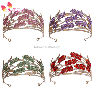 Belleworld Bán Buôn Phụ Kiện Tóc Cho Cô Dâu Tiaras De Novia Vương Miện Công Chúa Cuộc thi Hoa Cưới Bridal Headband Vương Miện Cho Cô Dâu - Product Image 1