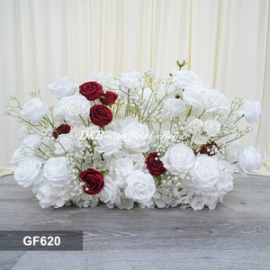 DKB Artificial <b>Flowers</b> Custom White <b>Flower</b> Runner Artificial Silk Aisle <b>Flower</b> for Festival and Wedding Party Decorations - Product Image 3