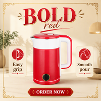 Bouilloire électrique en acier inoxydable 1,8 L 1500 W à ébullition rapide avec arrêt automatique 360° °   Chauffe-eau à base rotative pour la maison