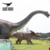 Modèle de dinosaure Brachiosaurus animatronique grandeur nature, réaliste, pour attraction thématique, décoration extérieure personnalisée