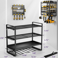 Support de rangement mural universel à 4 niveaux pour batteries d'outils électriques sans fil, robuste et épaissi, pour perceuse sans fil