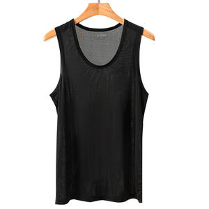 Chaleco Deportivo Holgado de Verano para Hombre, 100% Fibra de <span class=keywords><strong>Bambú</strong></span>, Malla Transpirable, Secado Rápido, Estilo Urbano - Product Image 1