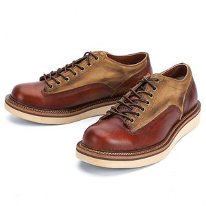 2025 Autumn/Winter Handmade Leather Shoes-Italian Business Leather Men's Shoes-High Quality Waterproof Retro Ankle Boots - Product Image 3