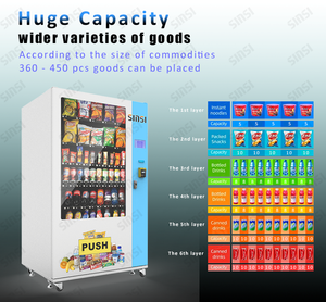2025 Nouveau distributeur automatique de collations et de boissons avec écran tactile de 7 pouces | Paiement par carte QR de facture de lait et de nourriture - Product Image 5