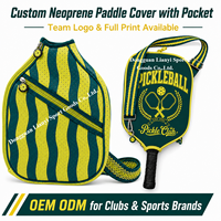 Housse de raquette de pickleball en néoprène avec impression intégrale OEM, pochette en néoprène, impression de logo personnalisée, faible MOQ
