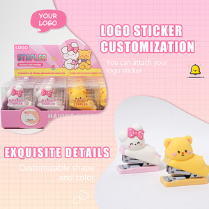 Set de Mini Engrapadoras Miax con Diseño de Animales (Conejo y Oso), 500 Grapas, Plástico Ecológico, <span class=keywords><strong>Engrapadora</strong></span> Estándar para Uso Escolar y de Oficina, Venta al Por Mayor - Product Image 6