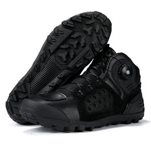 Bottes hautes en microfibre d'hiver avec semelle extérieure en caoutchouc et doublure en maille pour les adolescents motards JC-S881 - Product Image 4