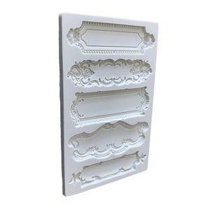 Molde de Silicona para Decoración de Pasteles y Fondant, con Forma Rectangular 3D, 5 Diseños Clásicos, Estilo Europeo y Americano, Retro, para Fotos - Product Image 4
