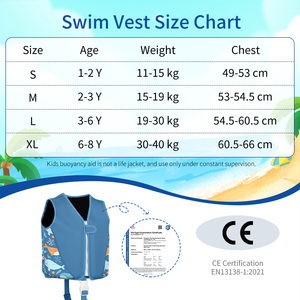 Vêtement de bain flottant en néoprène pour bébés garçons et filles, maillot de bain une pièce, gilet de sauvetage pour enfants, vente en gros - Product Image 4