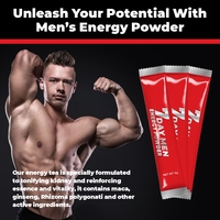 Poudre énergétique naturelle OEM à base de plantes, 7 jours, pour homme, sans sucre, stimulant l'énergie