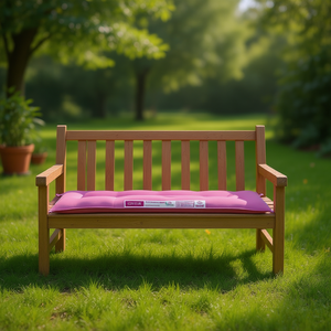 เบาะรองนั่งทรงสี่เหลี่ยมผืนผ้าสำหรับม้านั่งในสวน ผ้าอ็อกซ์ฟอร์ดสีชมพู ขนาดยาวพิเศษ ถอดซักได้ ใช้ได้ทุกฤดู - Product Image 2