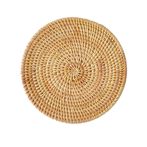 Sous-verres en jacinthe d'eau tissée à la conception de fleurs de style vietnamien napperons matériau en osier de rotin résistant à la chaleur produit d'artisanat en osier - Product Image 3