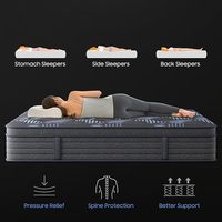 12 Zoll King-Size-Matratze - 2026 Verbesserte Hybrid-Kühlgel-Memory-Foam & Taschenfederkern-Matratze, Mittelfeste Matratze in einer Box