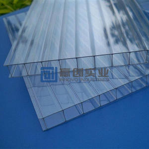 Le <span class=keywords><strong>polycarbonate</strong></span> jumeau de mur triple de mur lambrisse la feuille cellulaire transparente moderne de PC de Multiwall pour l'application d'hôtel - Product Image 6