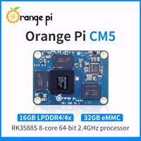 Orange Pi CM5 16GB RAM 32GB EMMC Rockchip RK3588S AI Accelerator 6TOPS Modul Komputasi 5 Kit Pengembangan Single-Board