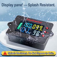 Compteur de Coulomb pour batterie Peacefair PZEM-037XH 8-100V 0-999Ah, testeur de capacité de batterie LCD pour pack de batteries 36V 72V
