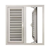Fenêtre en aluminium italienne Naco avec persiennes intégrées, cadre en aluminium, fenêtres à battants à persiennes