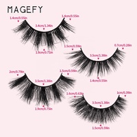 MAGEFY 20 paires de cils naturels en vison Fournisseur 4 styles de faux cils Fluffy