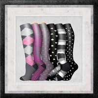 Chaussettes de cyclisme unisexes à compression au genou 20-30mhg personnalisables tricotées à la main ODM chaussettes de compression de sport