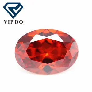 Wuzhou factory price 2*3mm-15*20mm oval cut garnet/D-garnet cubic zirconia loose gems synthetic oval shape faceted cut CZ stones