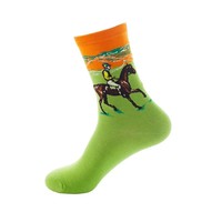 Chaussettes en coton pour hommes, nouvelle collection, motif peinture à l'huile, art célèbre, série de personnages amusants, vente en gros