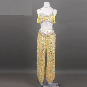 Traje <span class=keywords><strong>de</strong></span> actuación étnica con pantalones largos Traje <span class=keywords><strong>de</strong></span> baile indio clásico y elegante para actuación en escenario Traje <span class=keywords><strong>de</strong></span> entrenamiento <span class=keywords><strong>de</strong></span> baile Traje - Product Image 5