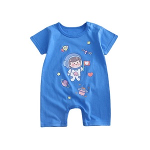 Vêtements rampants d'été en pur coton pour nourrissons tout-petits nouvelle combinaison à manches courtes de Style coréen pour garçons tenue décontractée pour enfants - Product Image 5