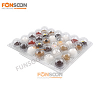 Vente en gros de 4 8 15 30 trous chocolats à la truffe boîte blister transparente en plastique PET plateau d'emballage transparent pour bonbons