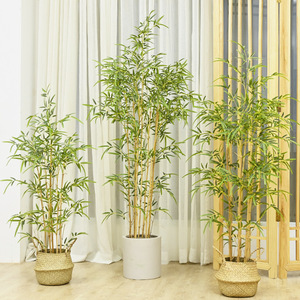 Arbre en bambou artificiel Dream Castle, 100 cm-200 cm, plante en pot décorative d'intérieur et d'extérieur, verdure à grain fin - Product Image 1
